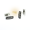 Cufflinks  كبك فضي بوجهين 