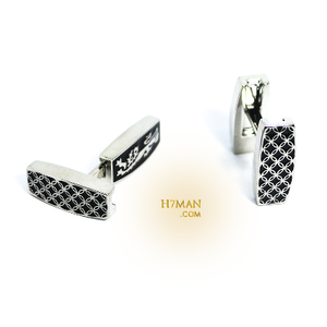 كبك فضي بوجهين Cufflinks 